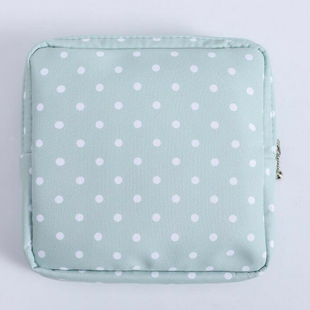 2 Pieces Portable Cotton Sanitary Bag Tampons Makeup Earphones Women Girls