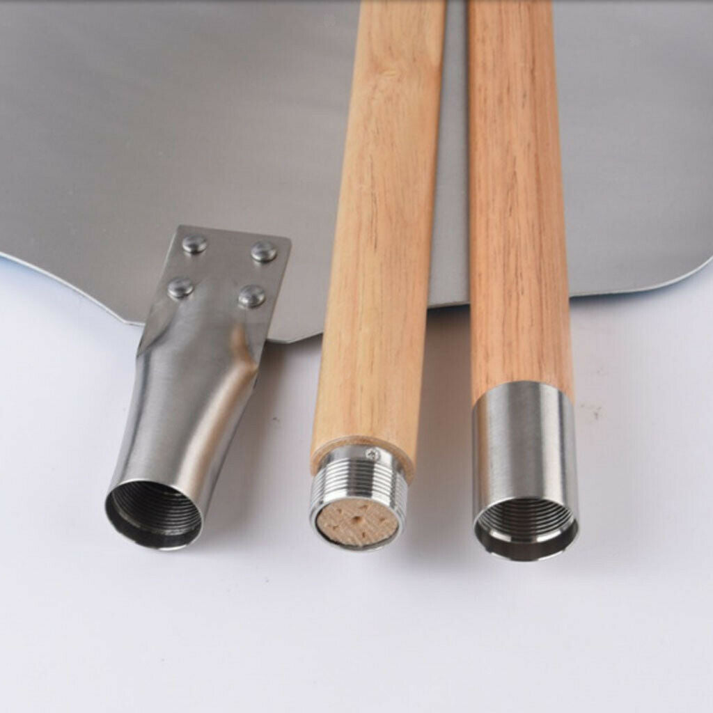 Aluminum Pizza Turning Peel Paddle Large Wooden Handle for Pizza Pizza Tool