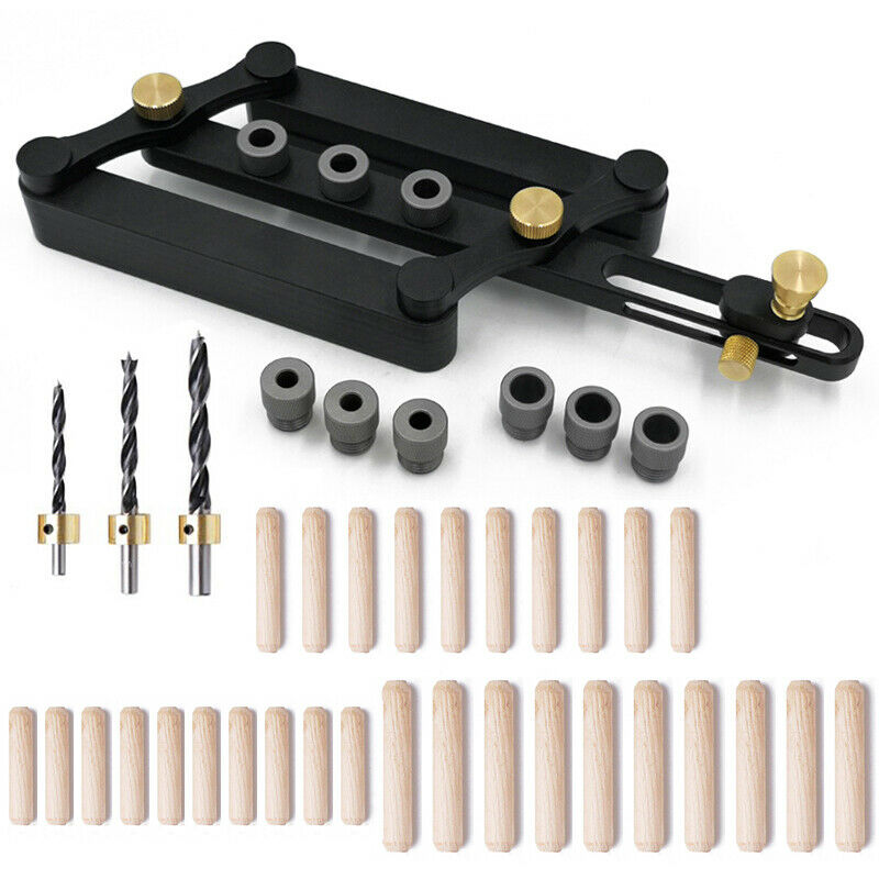 Adjustable Positioning Fixture Drill Guide for Woodworking Tools 6/8/10mm HoleX4