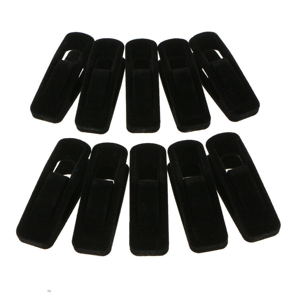 10 Pieces Black S-type Anti-slip Stainless Metal Pant Trousers Jean Hangers