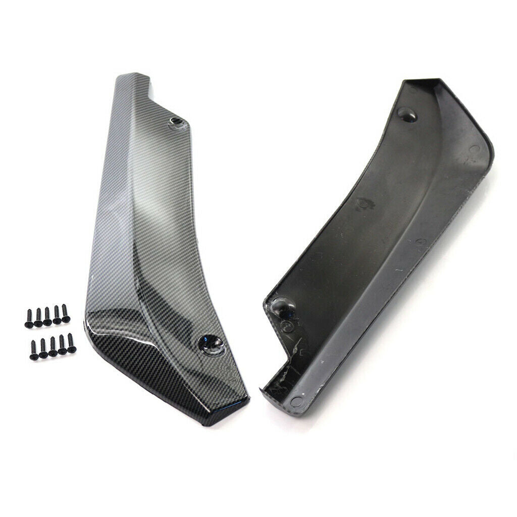 1 Pair Rear Bumper Spoiler Wing Body Kit Car-Styling Trim Cover Carbon Fiber