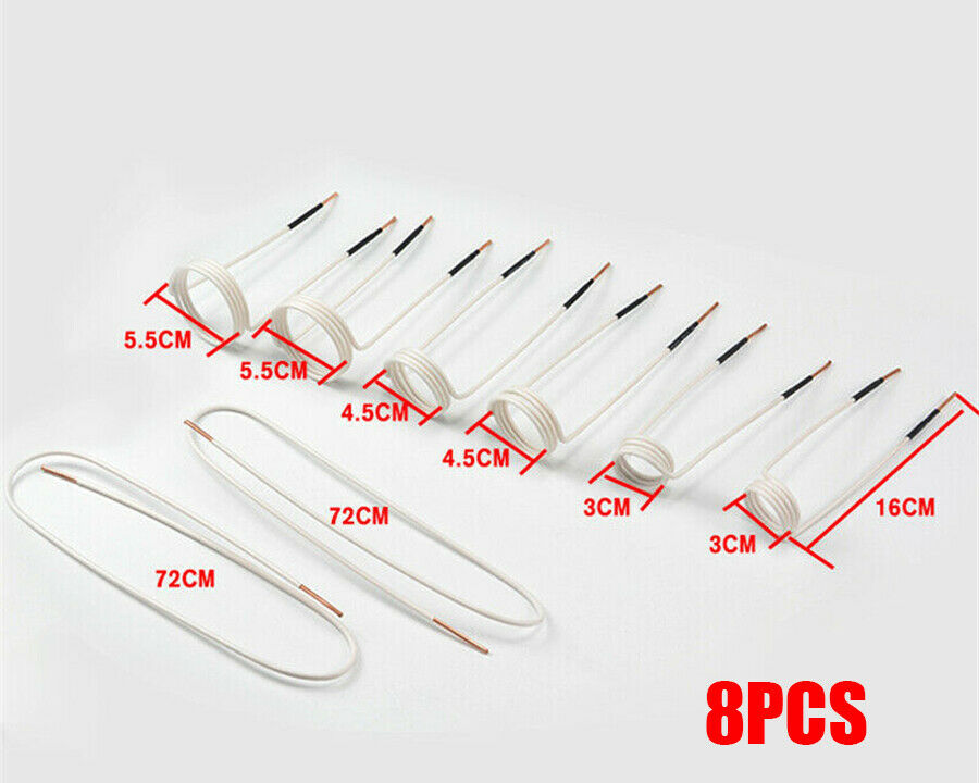 8x Inter Changeable Coils Kit for Magnetic Induction Heater Mini Ductor Î¦5-40mm