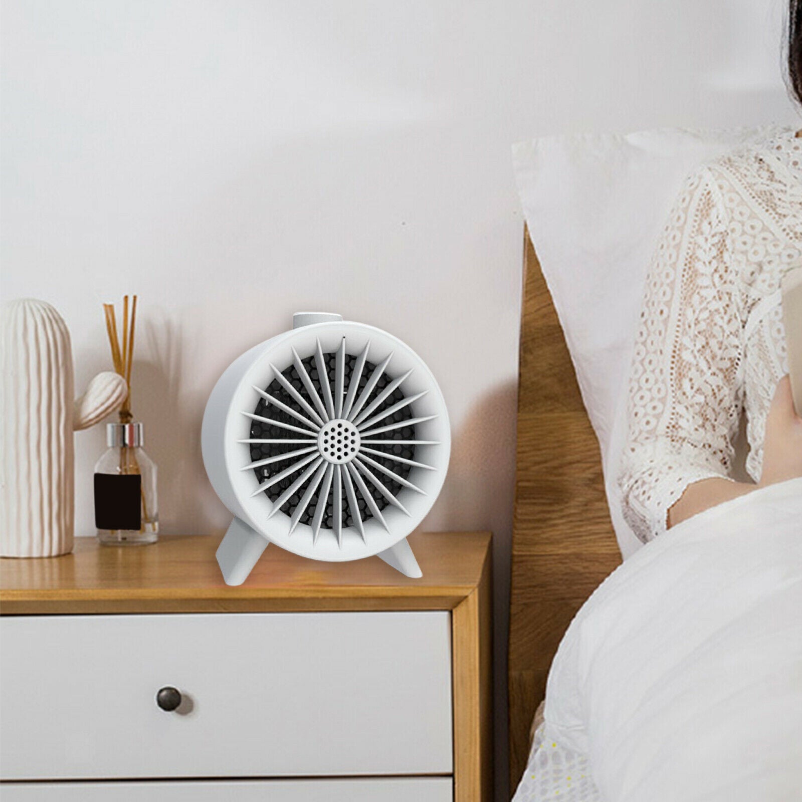Electric Space Heater Auto-Off Adjustable Fan Thermostat Office Home Decors