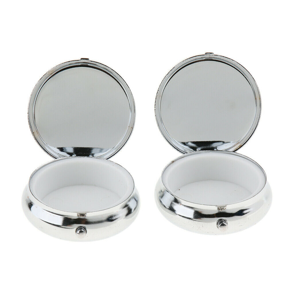 Metal Pill Box Holder Medicine Case Storage Vitamin Organizer Purse 1 Slots