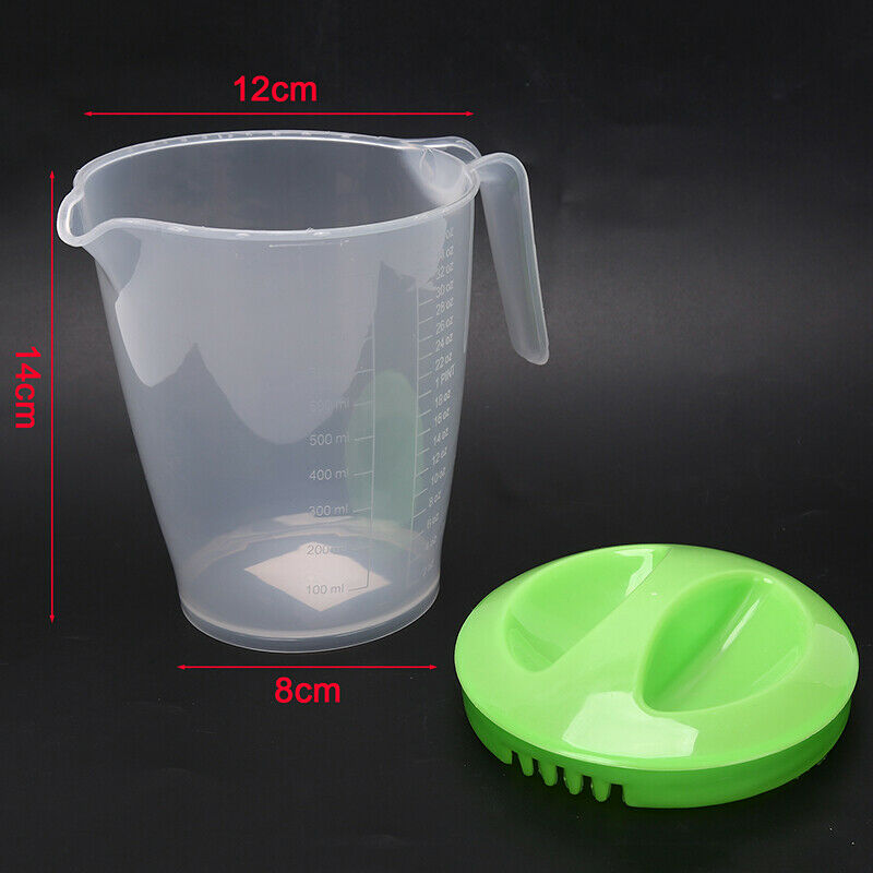 1000ML Plastic Graduated Measuring Cup water Jug with Cover Kitchen Bakin.l8