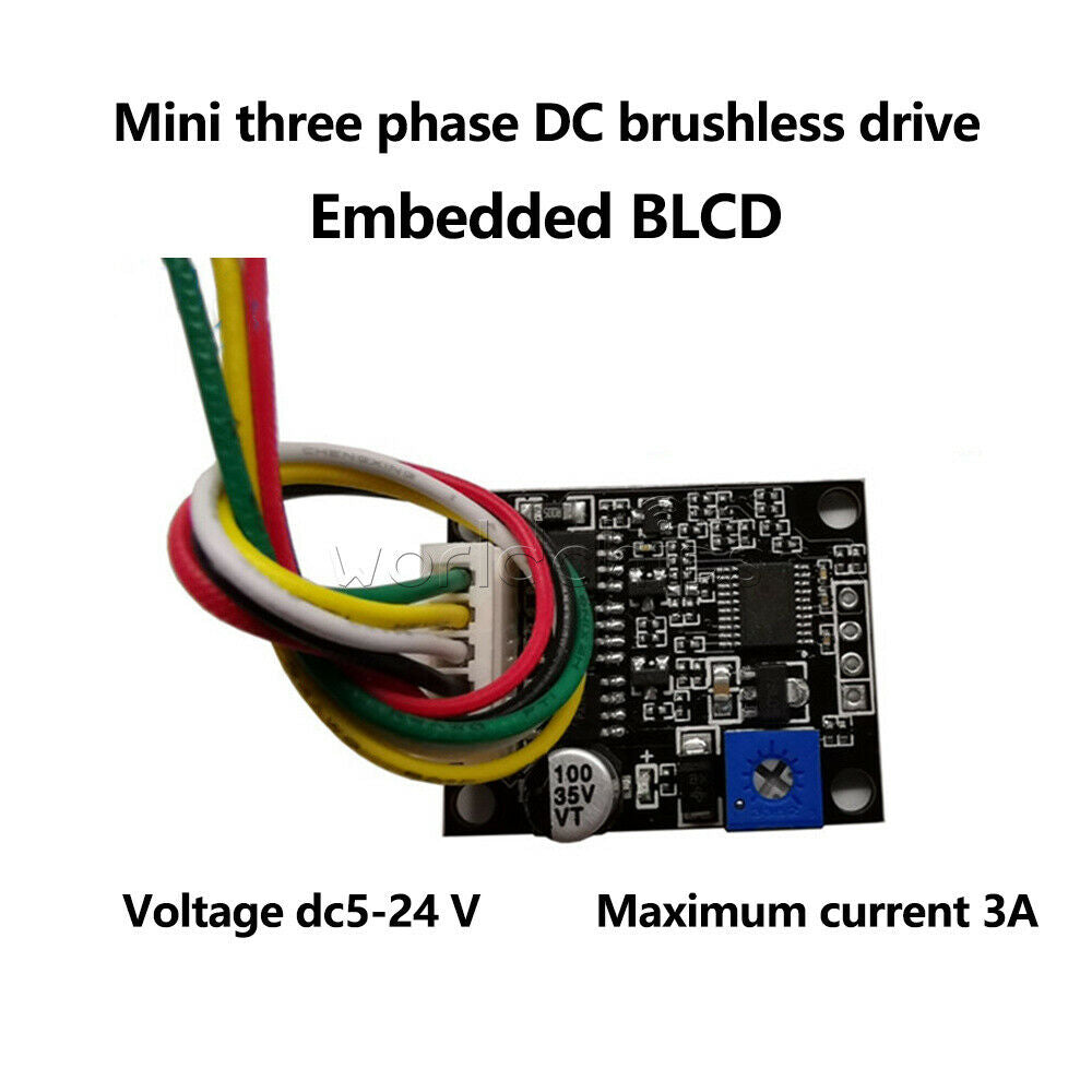 10W/60W/200W/380W BLDC 3 Phase DC Brushless And  Hallless Motor Driver Board PWM