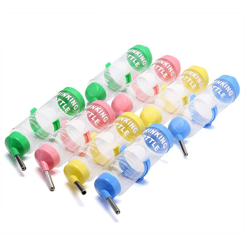 250ml Plastic Hamster Drinker Water Bottle Dispenser Hanging Pet Drinking.l8
