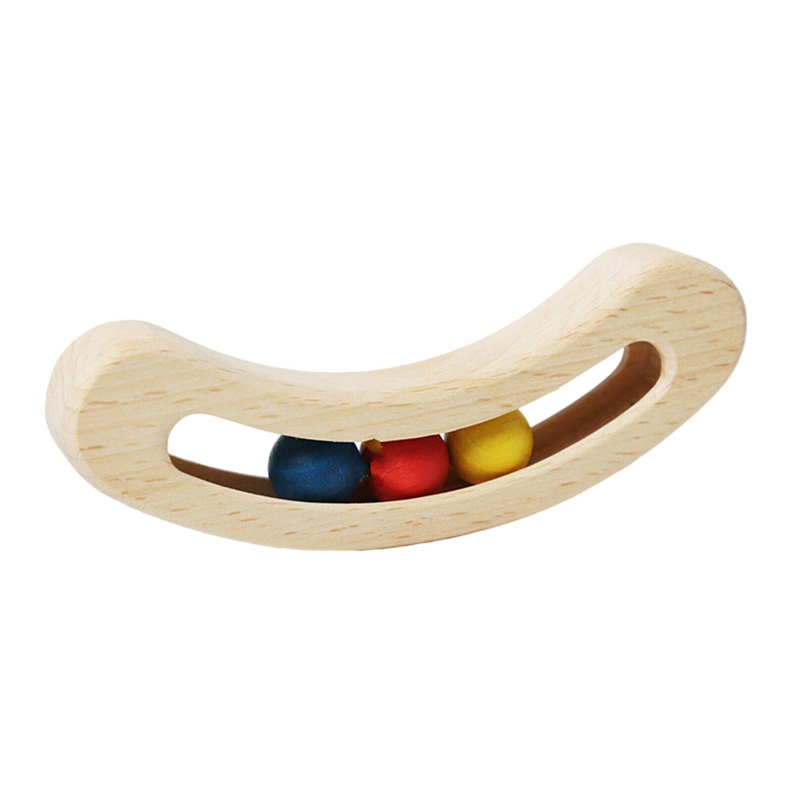 Handcrafted wooden rattle bead gripping toys for toddlers Montessori