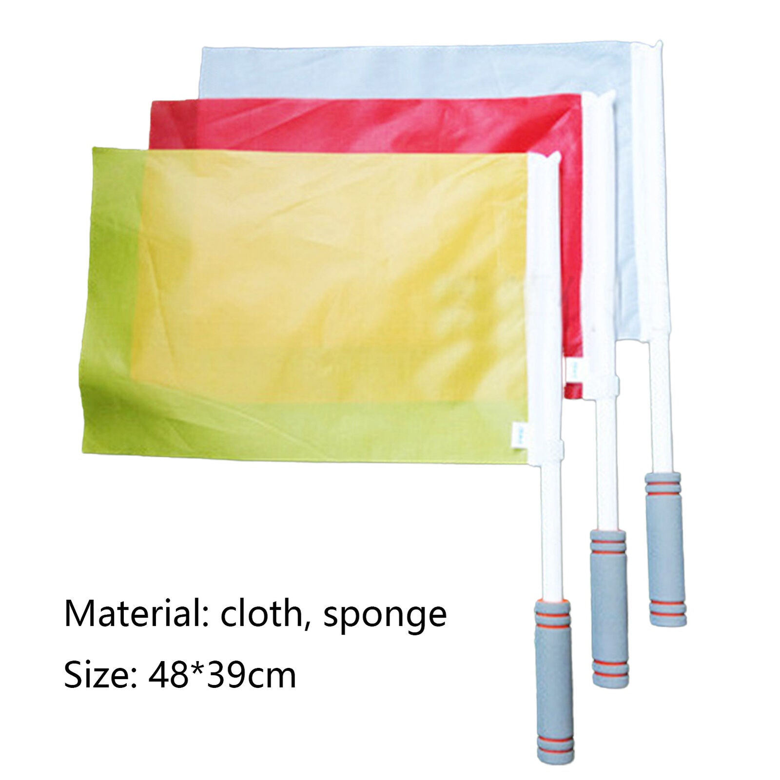 White Soccer Linesman Flag Easy to Carry Reusable Sponge Practical for Soccer Ga