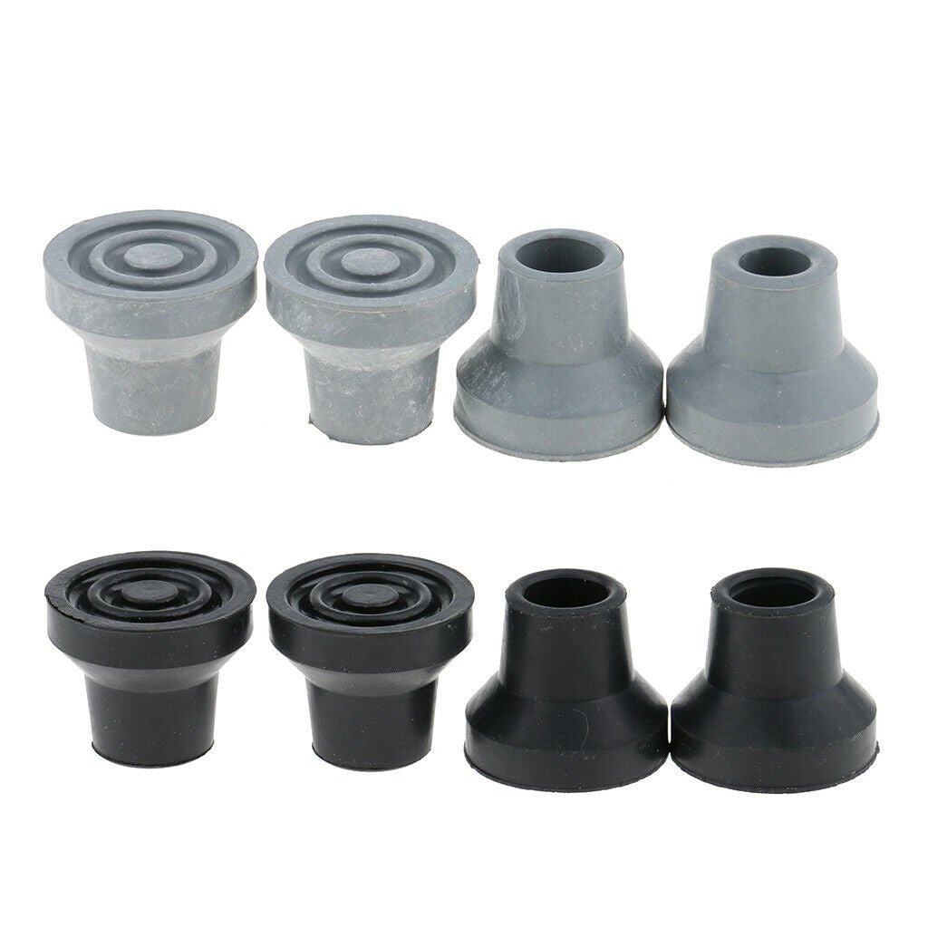 8pcs Anti-skid Rubber Stable Shock Absorb  End Crutch Cane Tips