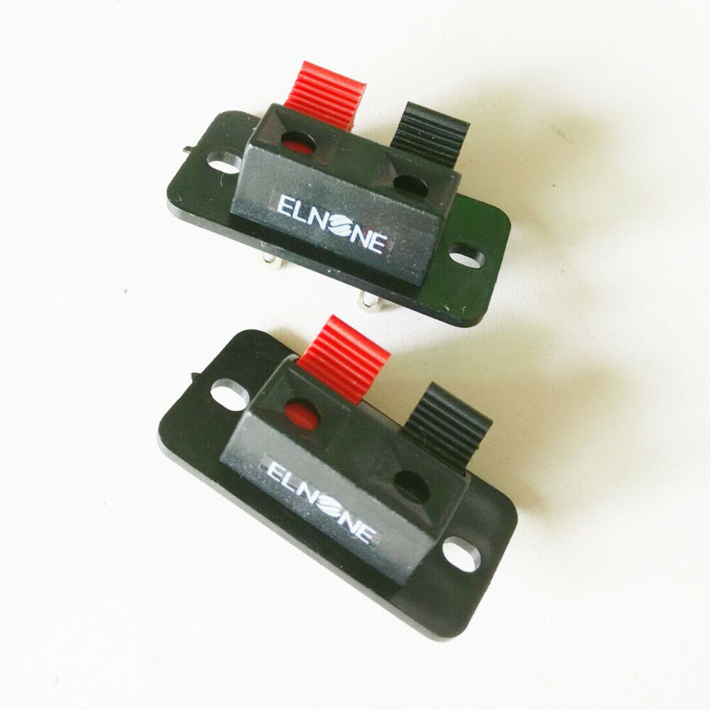 4pcs ELNONE Double Jack Spring Terminal Connector Audio Adapter