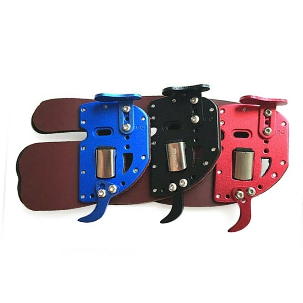 Archery Finger Tab Guard Bow Protector Gear Leather Adjustable AF6