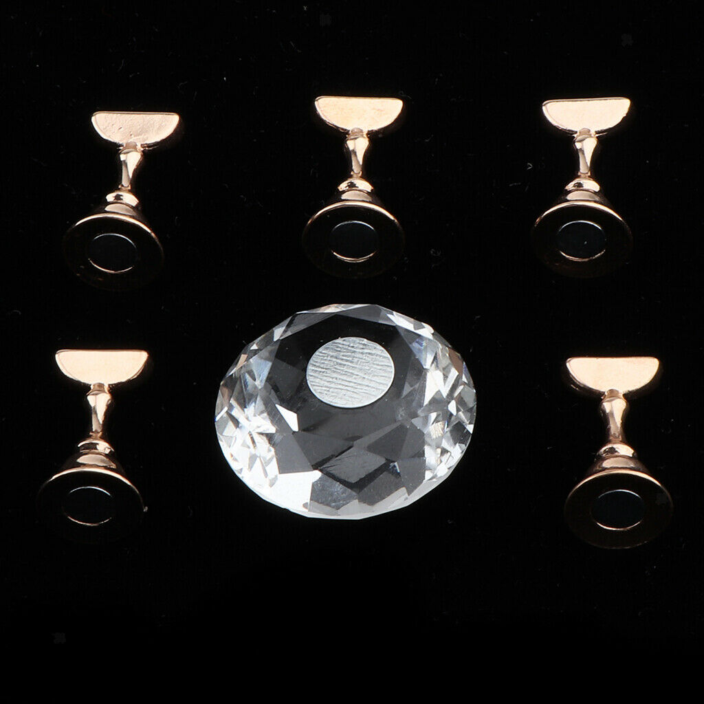 Crystal Alloy Nail Practice Stand Holder Polish Display Manicure Tools 2 Set