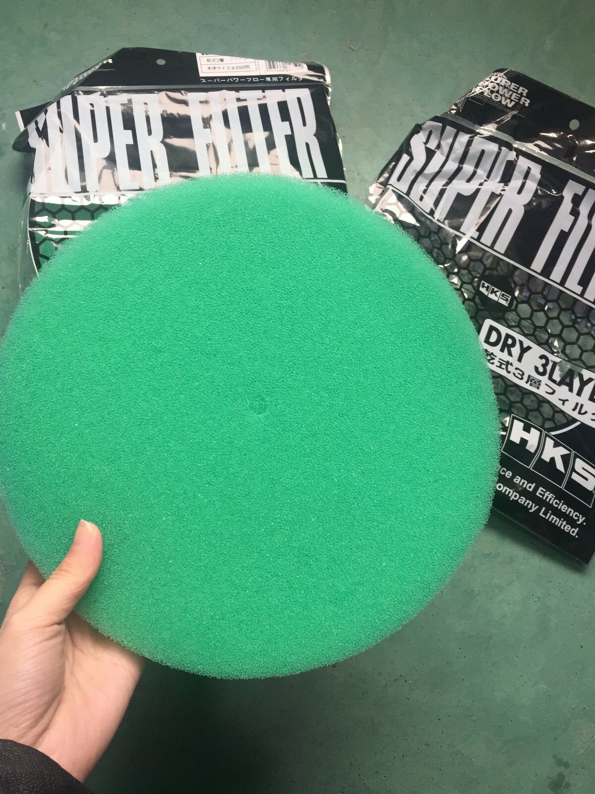 2pcs Replacement Green Sponge For Air Filter Flow Cleaner Universal