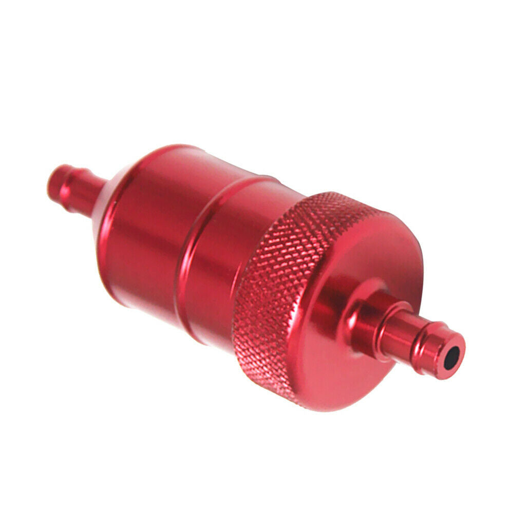 2pcs Motorcycle  ATV Quad Inline Fuel Gas Filter 5/16'' 8mm (Red+Black)