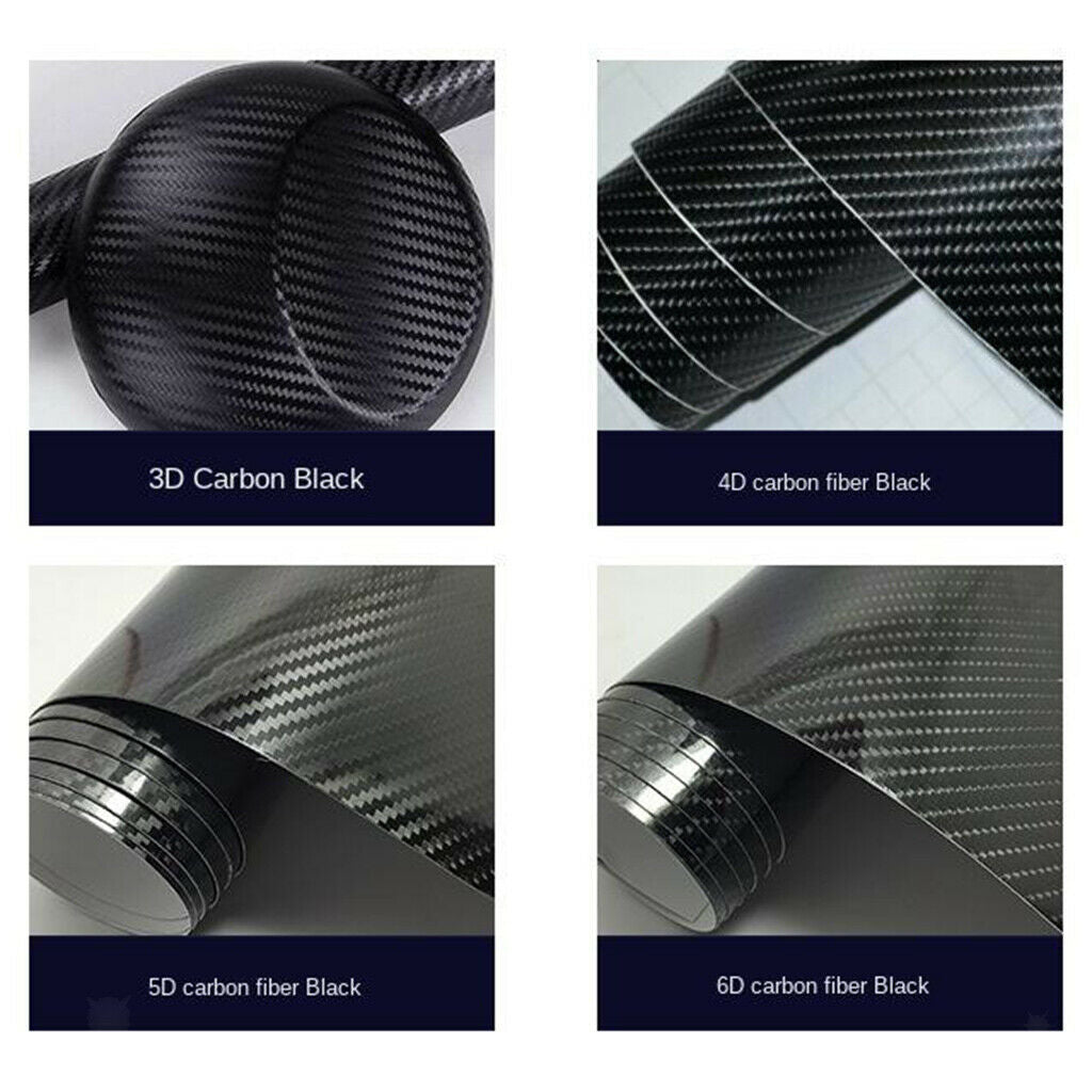 Carbon Fiber Vinyl Film Car Interior Wrap Stickers Decoration 30x150CM 7D