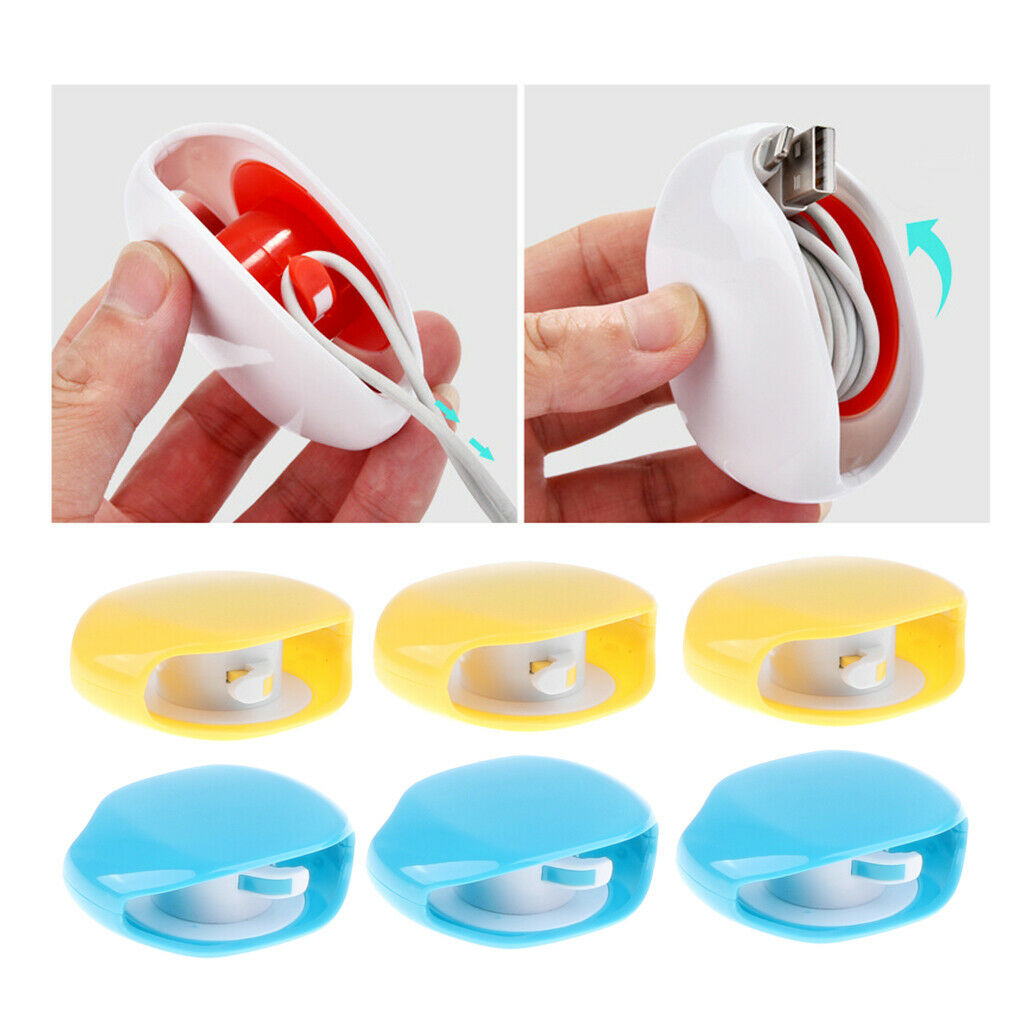 6x Automatic Cable Winder Cord Organizer Earphone Phone Charger  Free