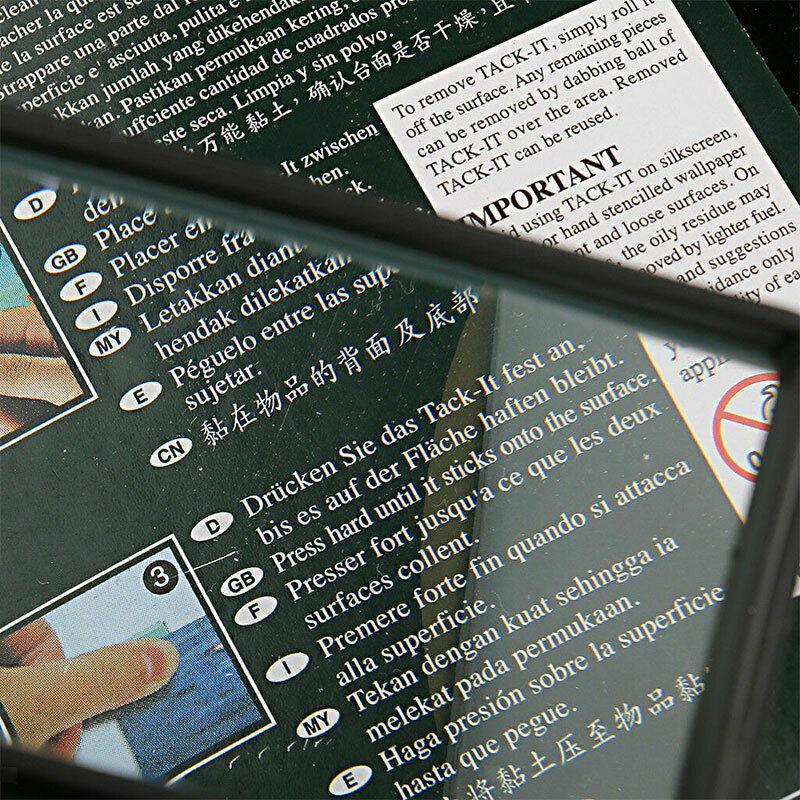 100x50mm Rectangle Handheld Reading Magnifying Glass 5X HD Real Glass MagnifBDA