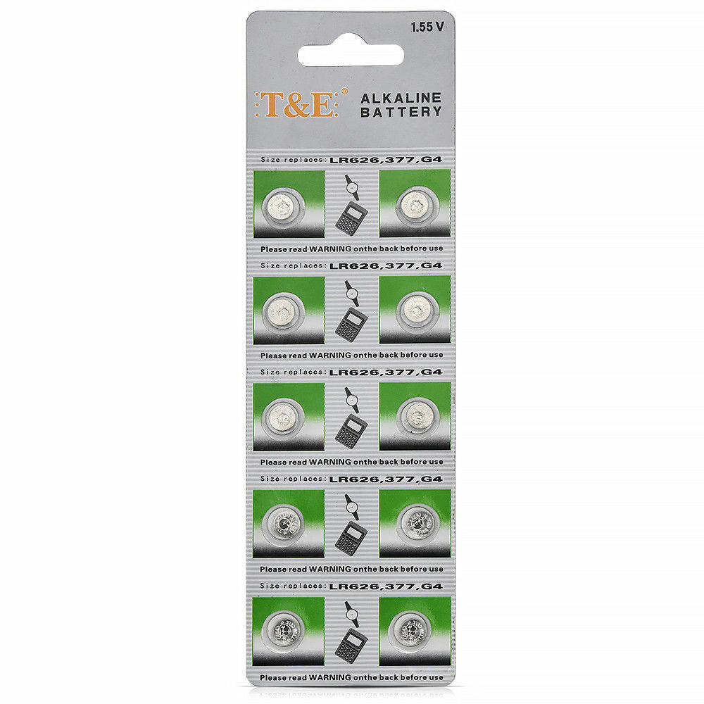AG4 377A 377 LR626 SR626SW SR66 LR66 376 Alkaline Button Cell Watch Battery Lot