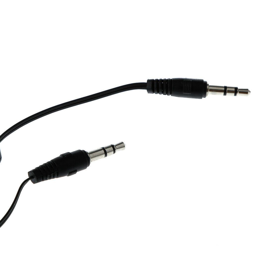 2pcs 3.5mm Male to Male Aux Core Cable Telescopic Cable for Car Audio Black
