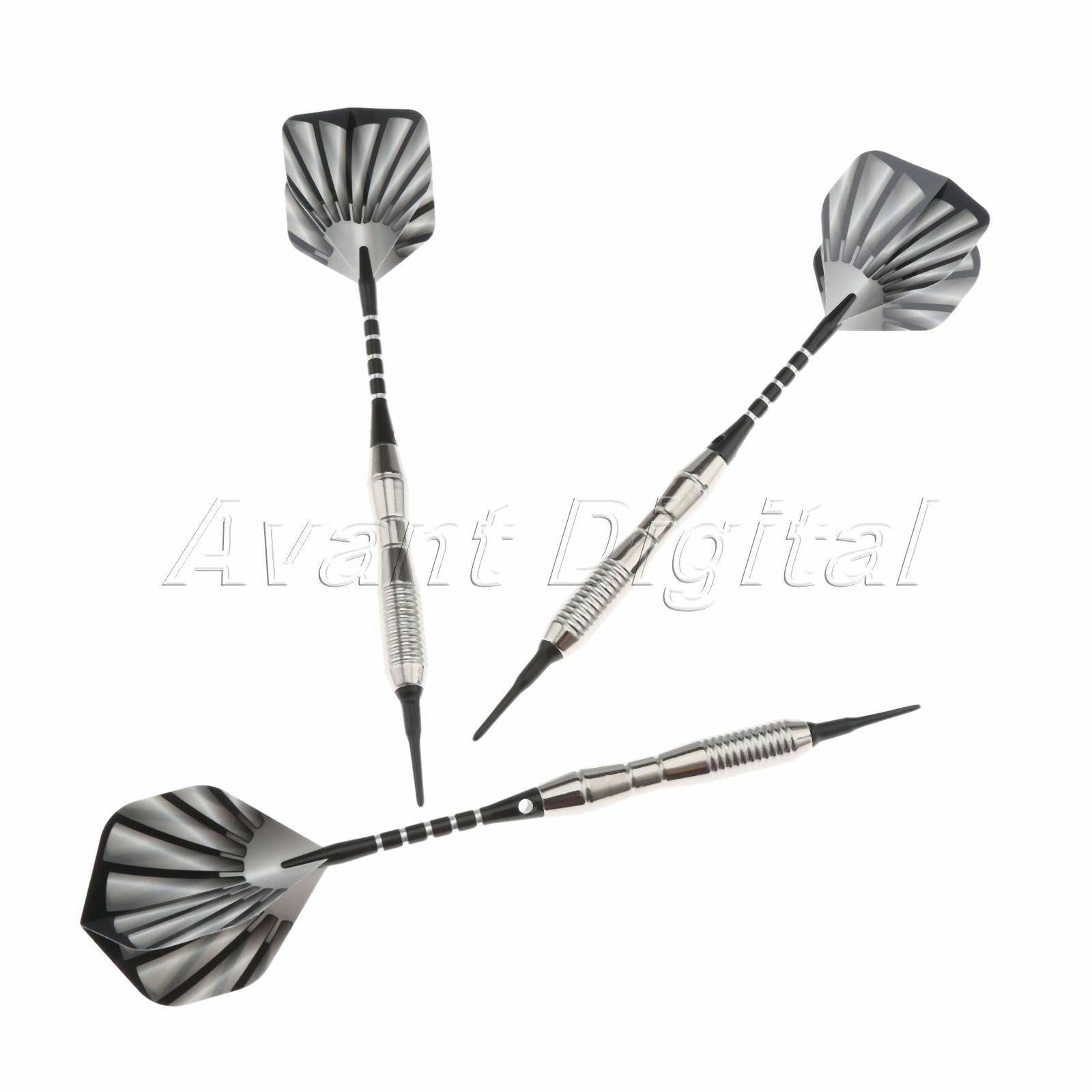 3 Pcs 18 Grams Plastic Soft Tip Darts With Aluminium Alloy Shafts High Quality