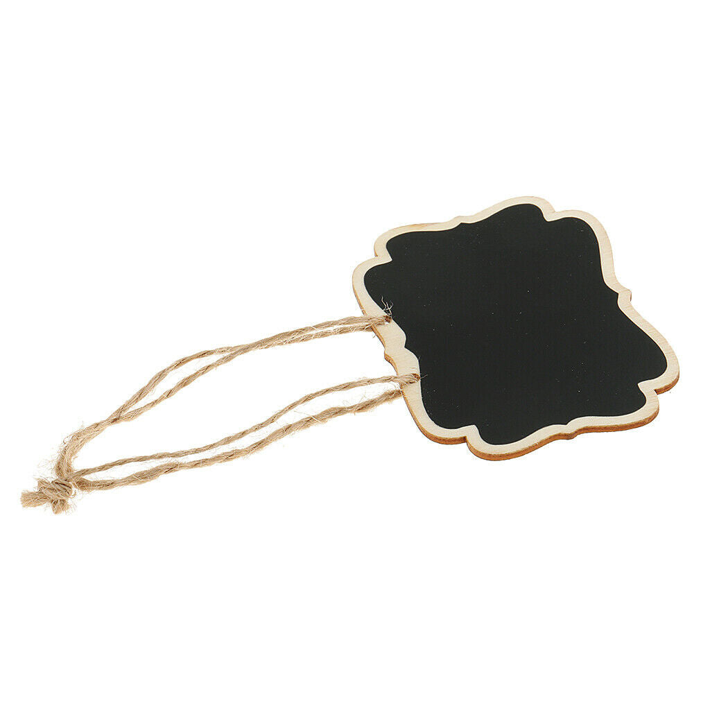 12x Wooden Chalk Board Christmas Gift Package Tags Ornament