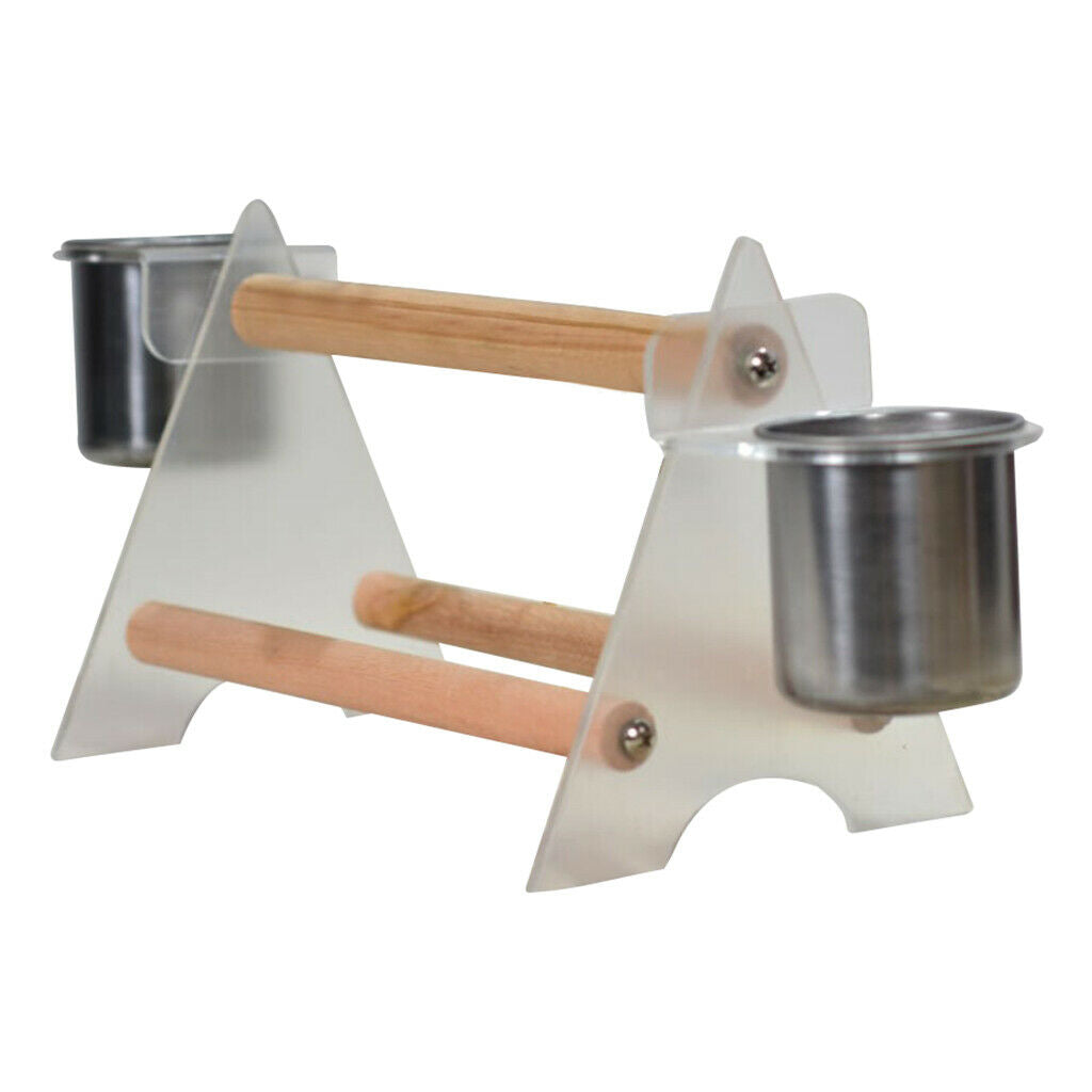 Bird Perch Stand Playground For Children Playground Grinding Leg Feeding Cup