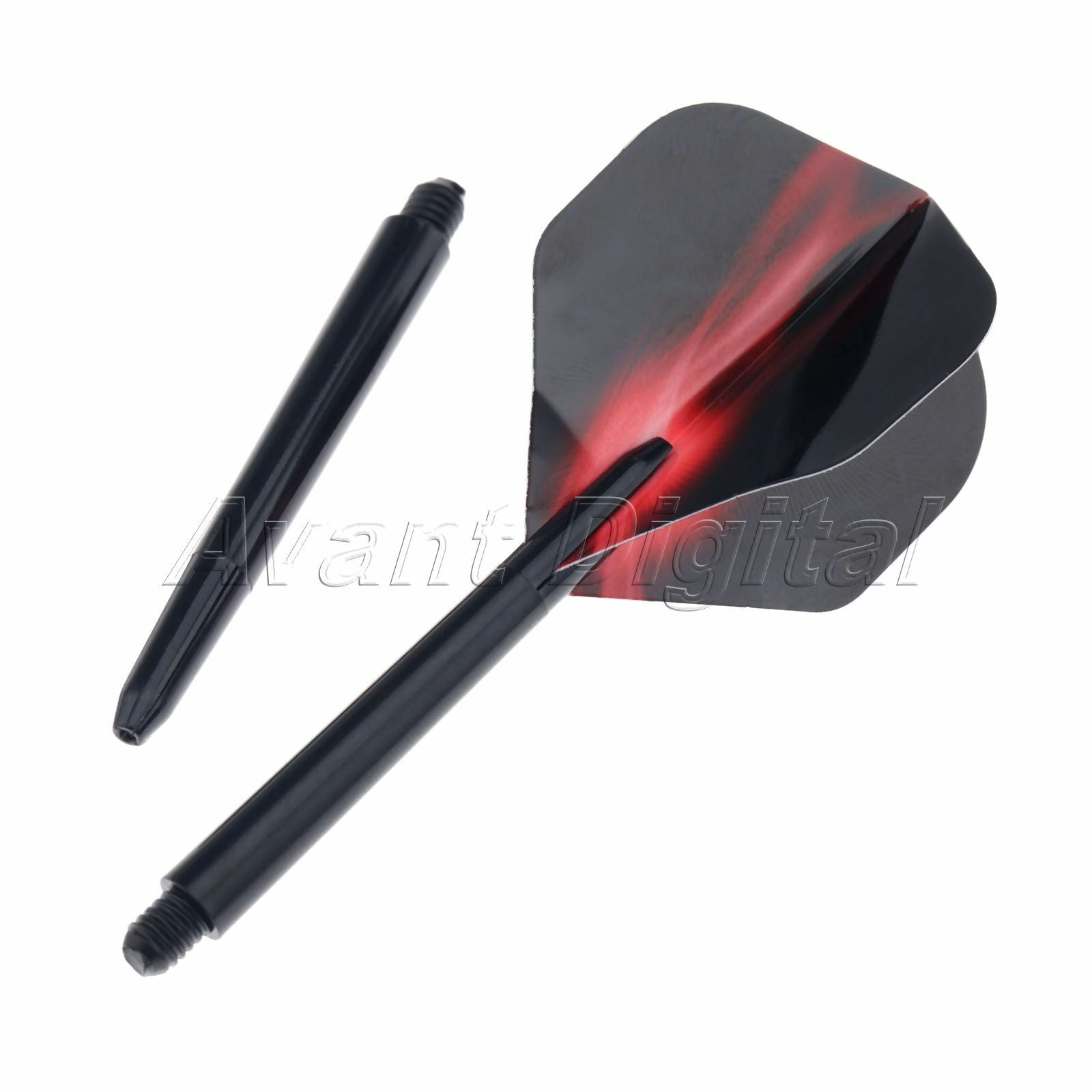 50 Pcs Black Nylon Dart Shafts Darts Stems Replacement 48mm 2BA Screw Thread