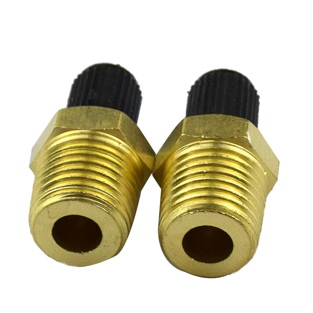 2Pcs 1/4 Inch NPT Brass Auto Compressor Tank Fill Valve, Golden