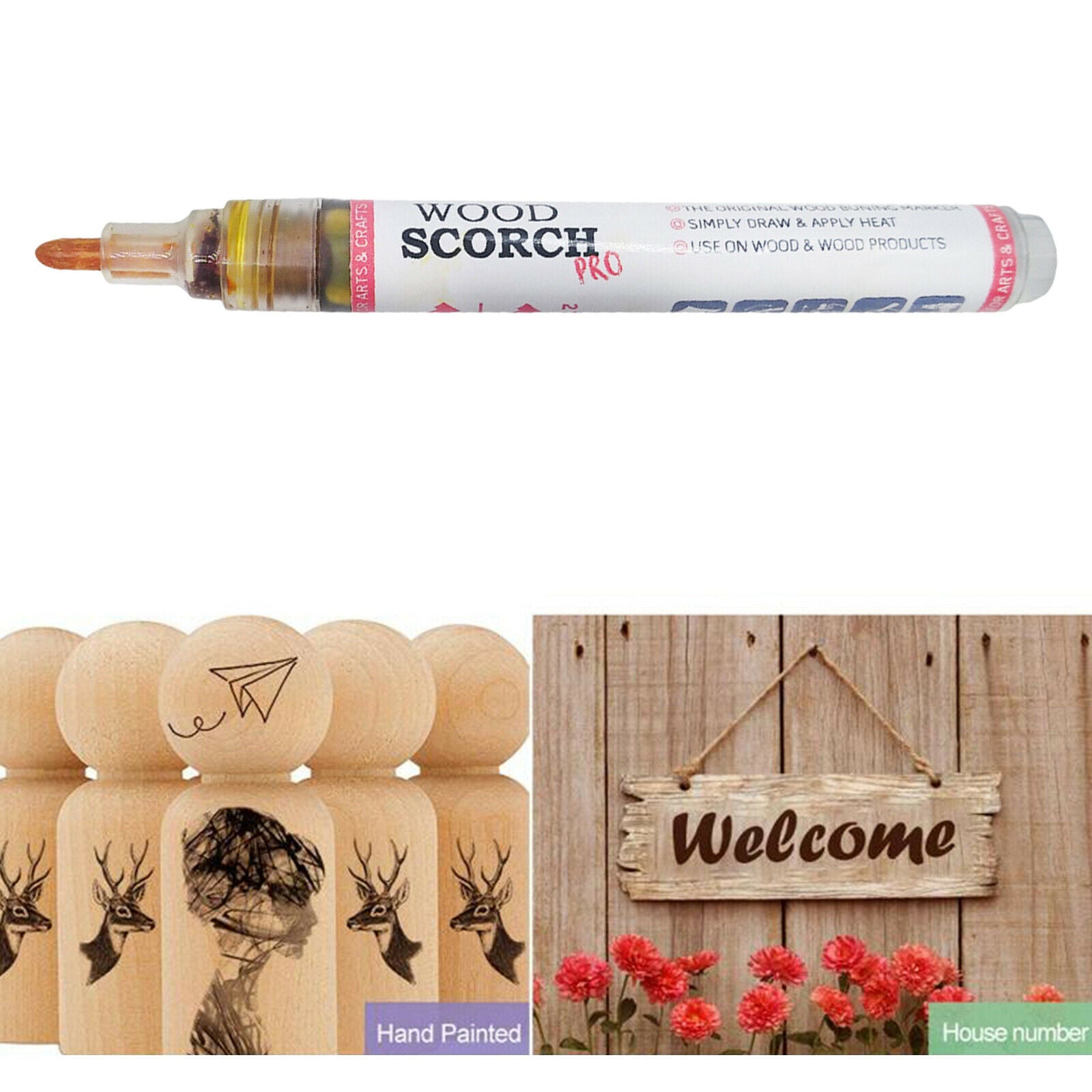 Scorch Marker Chemical Wood Burning Pen for DIY Project Woodworking Painting