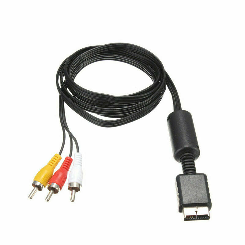 Multi Out AV Cord Video/Audio Cable 3 RCA Flat For Playstation PS PS2 PS3LD Tt