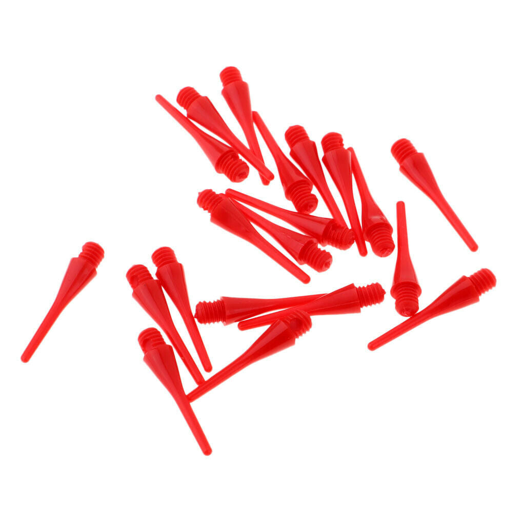 2X 20 Pieces Soft Nylon Tips Points Replacement for Electronic Dart 22mm Red