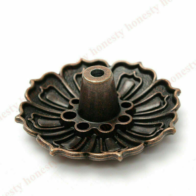 2pcs Chic 9 Holes Lotus Shape Incense Burner Holder Censer Plate For Stick Cone