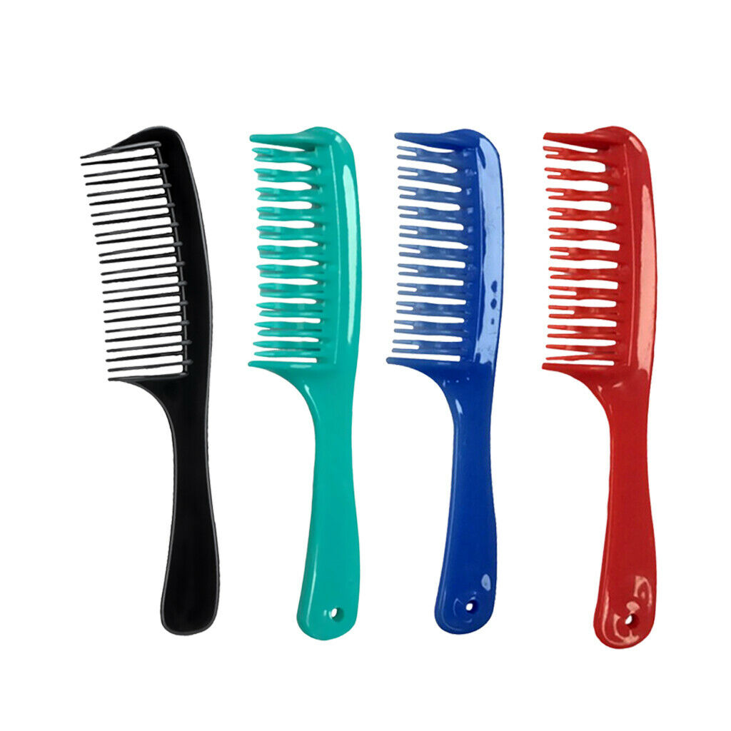 4x Wet Curly Haircutting Double Rows Teeth De r Comb Hairdressing Brush
