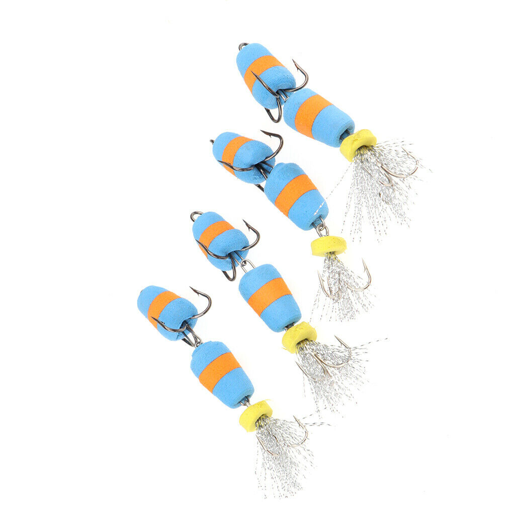 4Pcs Topwater Lures Floating Bait Crankbaits Jerkbaits Soft Lures Swimbaits