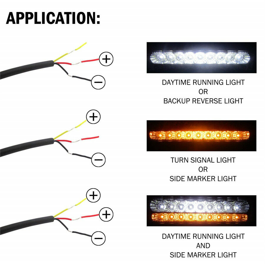 7.3 Inch 54W Dual Colors Car Off-Road 4x4 Combo LED Work Light DRL Fog Light Bar