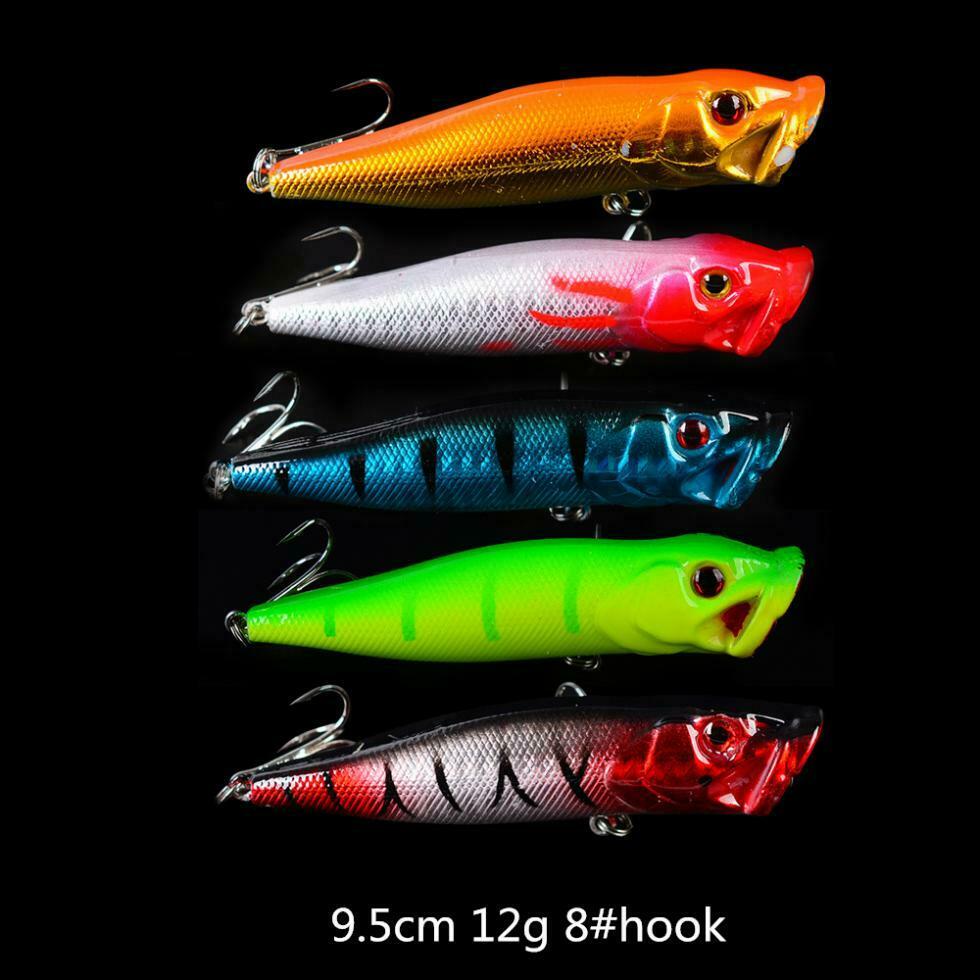 25pcs/lot Hard Crank Bait Fishing Lure Kit Minnow Popper Crankbait VIB 4 Models
