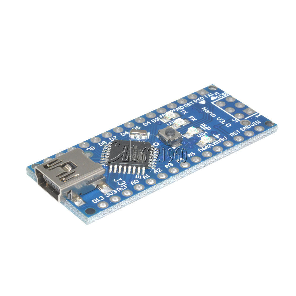 2PCS Nano V3.0 Mini USB ATmega328 5V 16M Micro-controller FT232 for Arduino