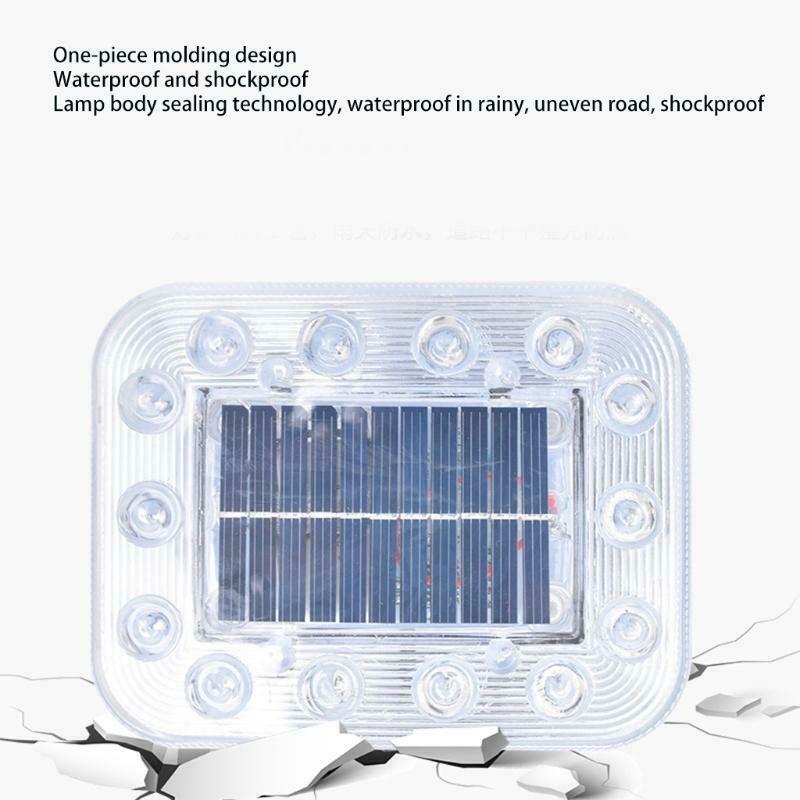 Waterproof Solar Powered LED Magnetic Induction Strobe Lamp Warn Flashing Light