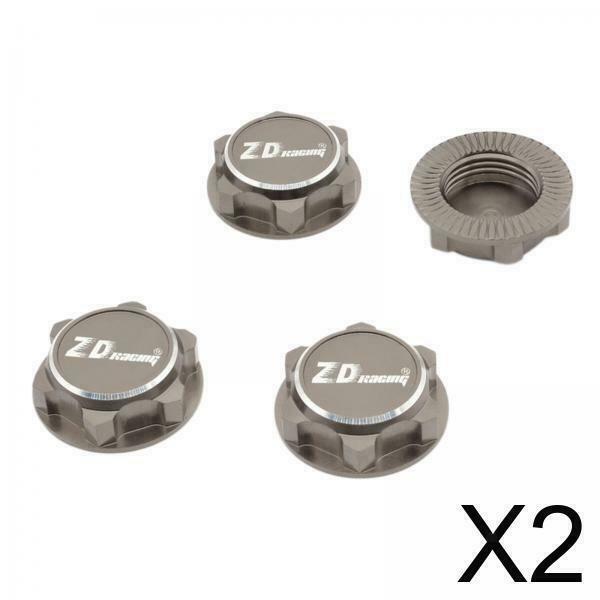 8pcs Hex Wheel Nuts For 1/8 Scale RC Car Truck Spare Parts Titanium Gray