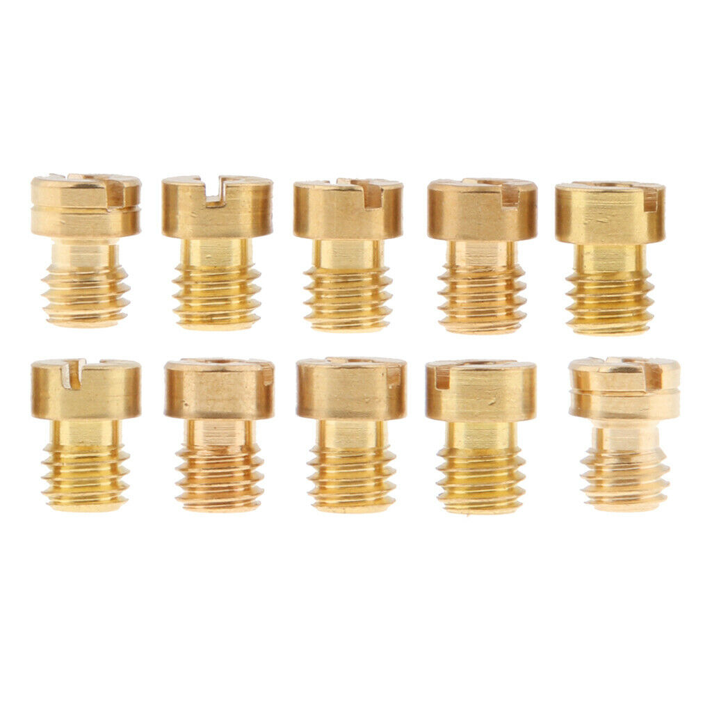 10Pcs Golden Main Jet Assy for PWK Keihin 85 88 90 92 94 95 98 100 102 105