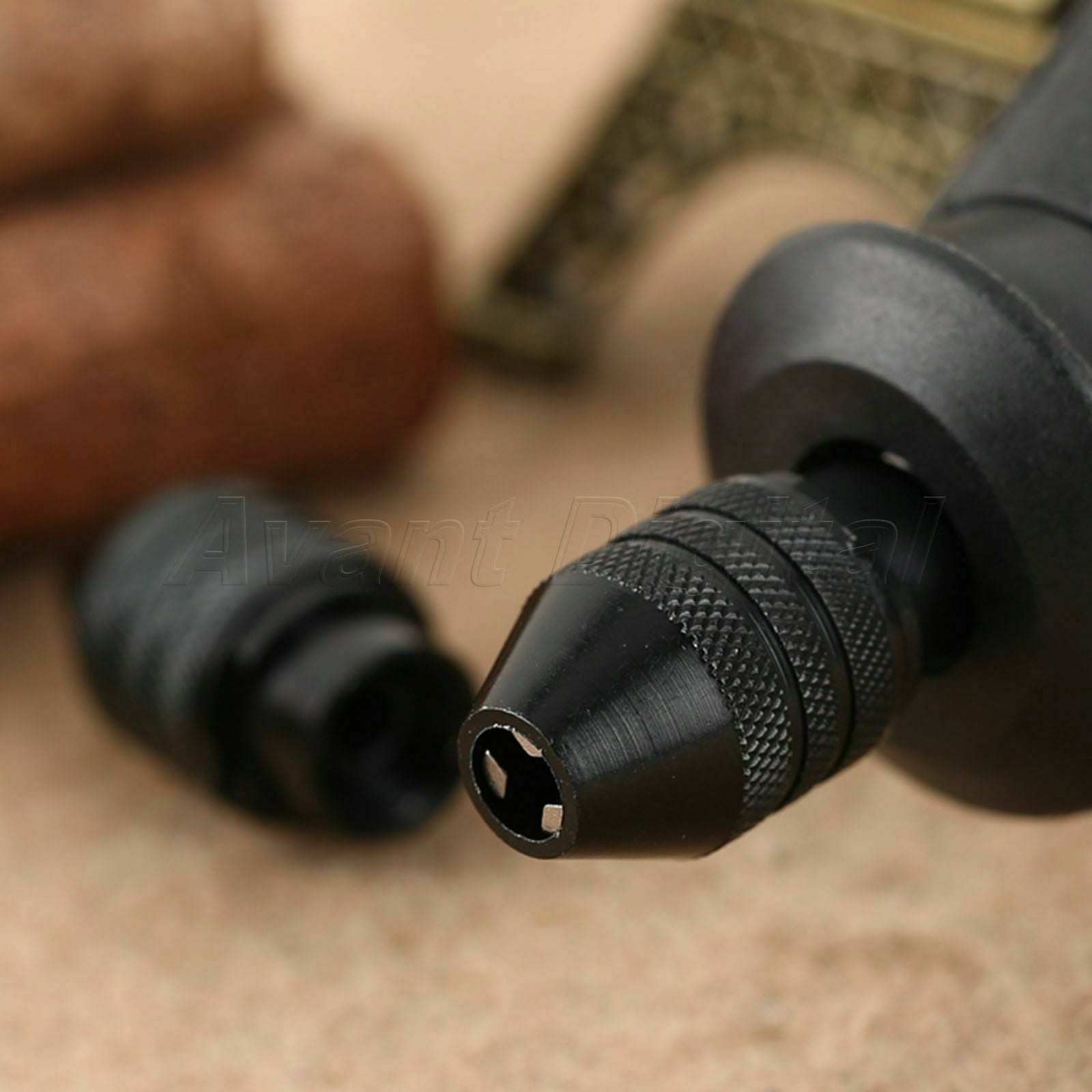Long Tail Keyless Drill Chuck &0.5mm-3.2mm Brass Collets Bits Tool 4.3mm Shank