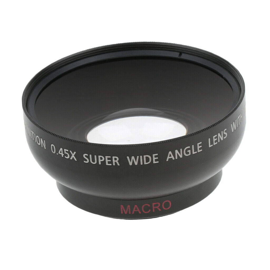 Professional 43mm 0.45X Wide Angle Macro Lens + Hard Hood +