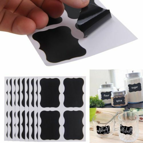 36Pcs Chalkboard Blackboard Stickers Decals DIY Craft Home Kitchen Jar Labels