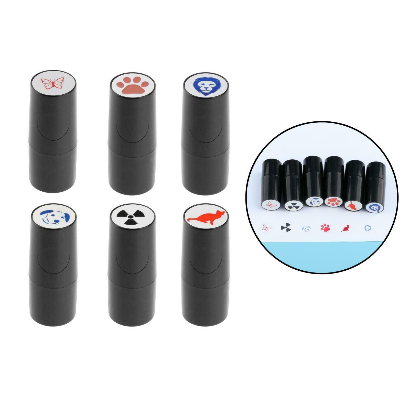 6pcs Golf Ball Stamper Quick-dry Multi-Pattern Clear Imprint for Golfer Gifts