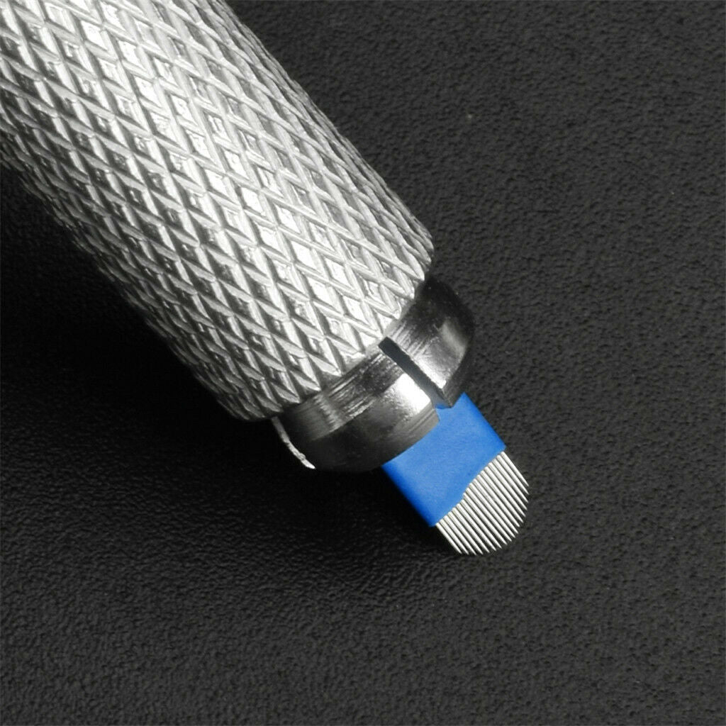 50 Pieces 18Pin U Permanent Makeup Eyebrow Tattoo Blade Microblading Needles