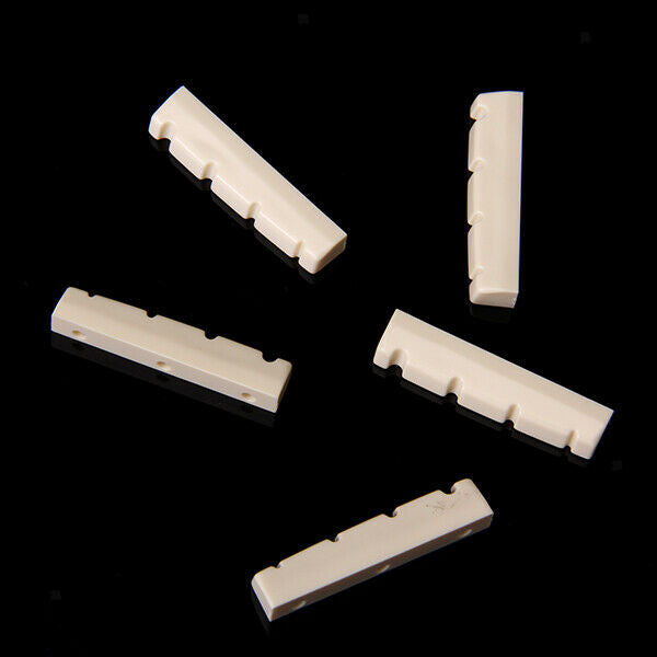 5pcs  Nut Slotted For Electric Guitar For 4 String Bass Durable Parts NEW