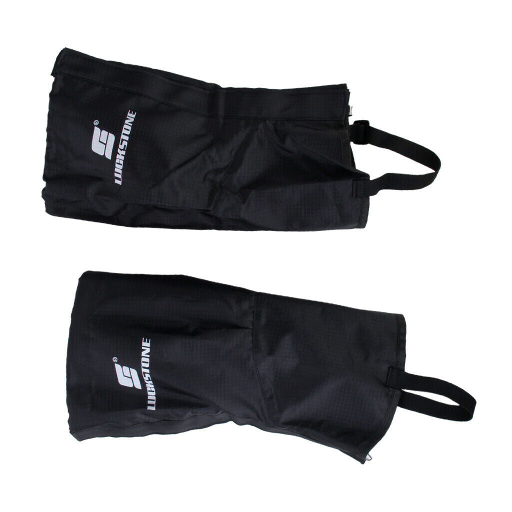 1 Pair Black Waterproof Hiking Climbing Snow Legging Gaiters Leg Covers - Large