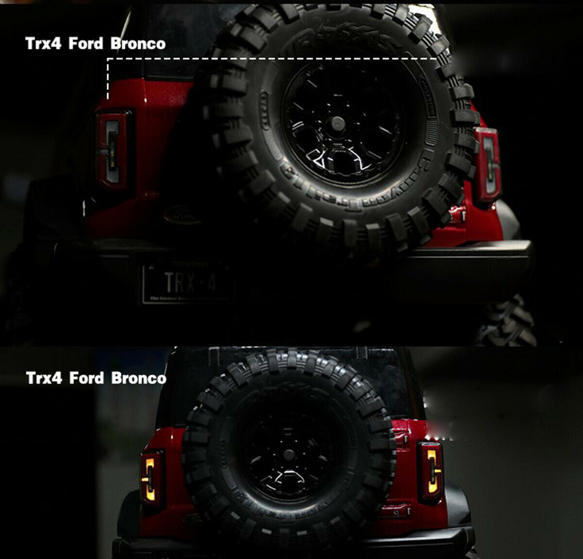 Front Rear Lamp Group LED Light System for 1/10 Traxxas TRX-4 2021 Ford Bronco