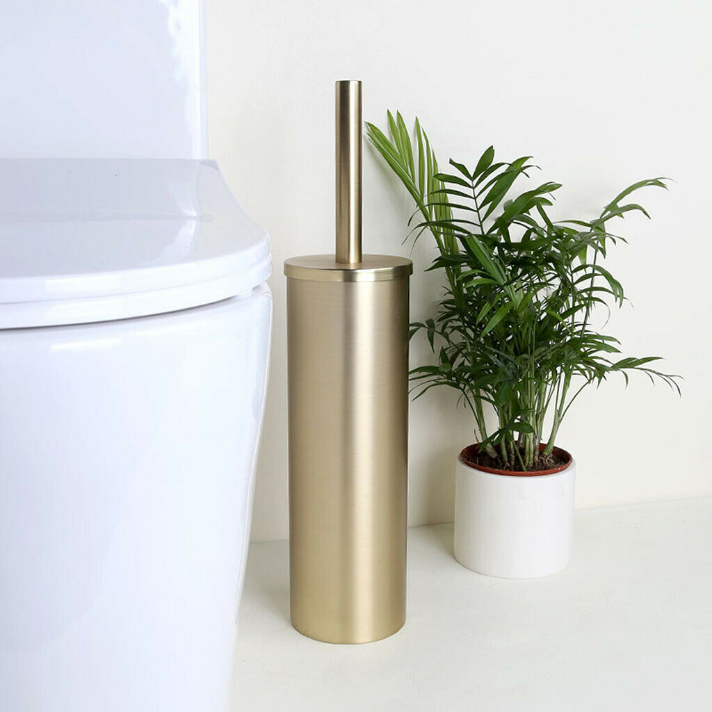 Free Standing Toilet Brush Holder Long Handle for Bathroom Stainless Steel